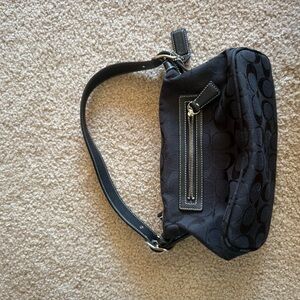 Coach Black Patterned Shoulder Bag